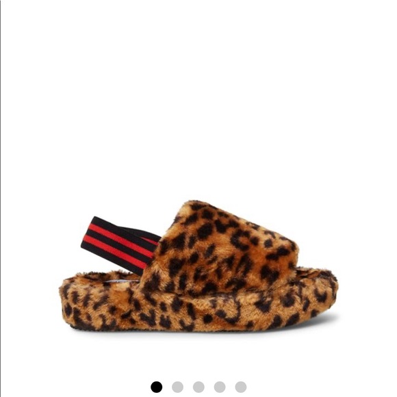 Steve Madden Shoes - Steve Madden Fuzz leopard slippers